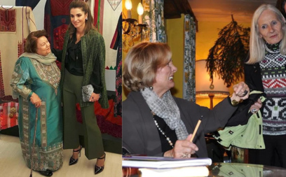 I.K.H. Königin Rania von Jordanien und Mrs. Widad Kawar/Lydia Vogel im Gespräch